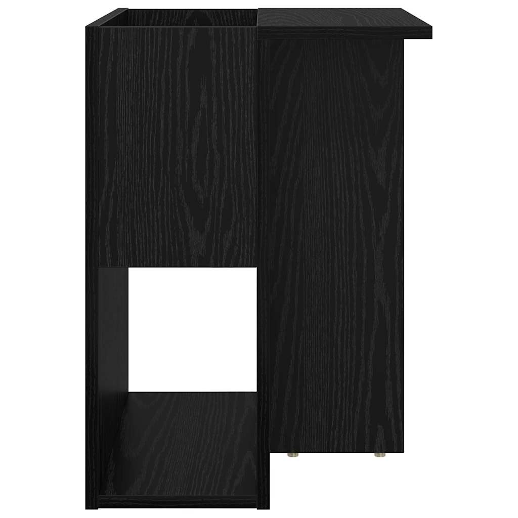 vidaXL End Table Black Oak 35 x 40 x 55 cm Engineered Wood