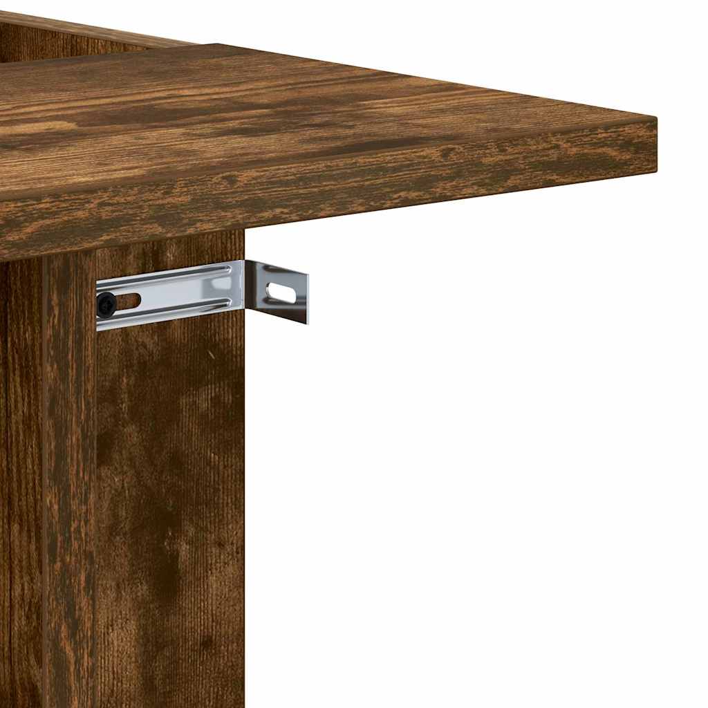 vidaXL End Table Smoked Oak 35 x 40 x 55 cm Engineered Wood