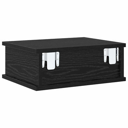 vidaXL Bedside Table Black Oak 40 x 31 x 15 cm Engineered Wood