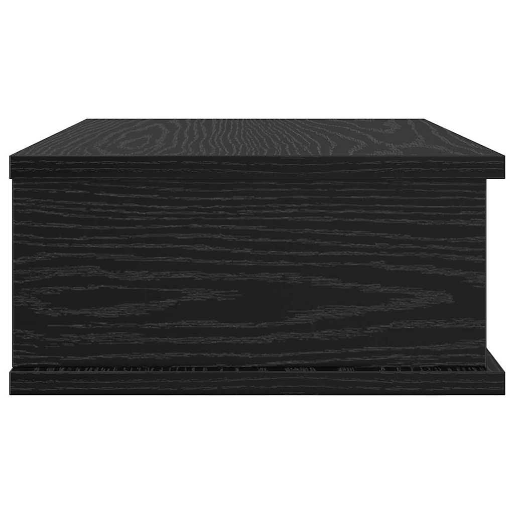 vidaXL Bedside Table Black Oak 40 x 31 x 15 cm Engineered Wood