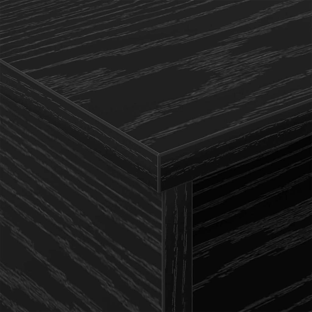 vidaXL Bedside Table 2 pcs Black Oak 40 x 31 x 15 cm Engineered Wood