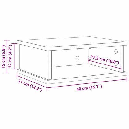 vidaXL Bedside Table Sonoma Oak 40 x 31 x 15 cm Engineered Wood