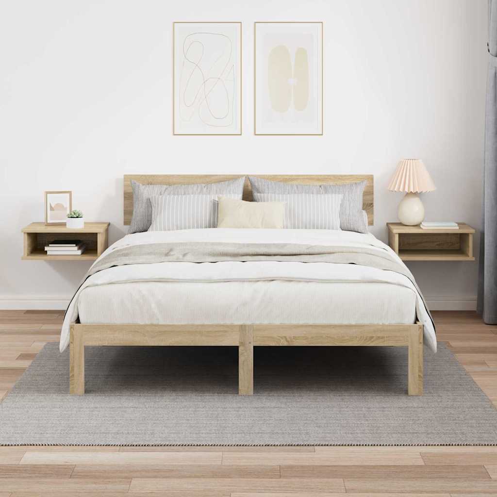 vidaXL Bedside Table 2 pcs Sonoma Oak 40 x 31 x 15 cm Engineered Wood