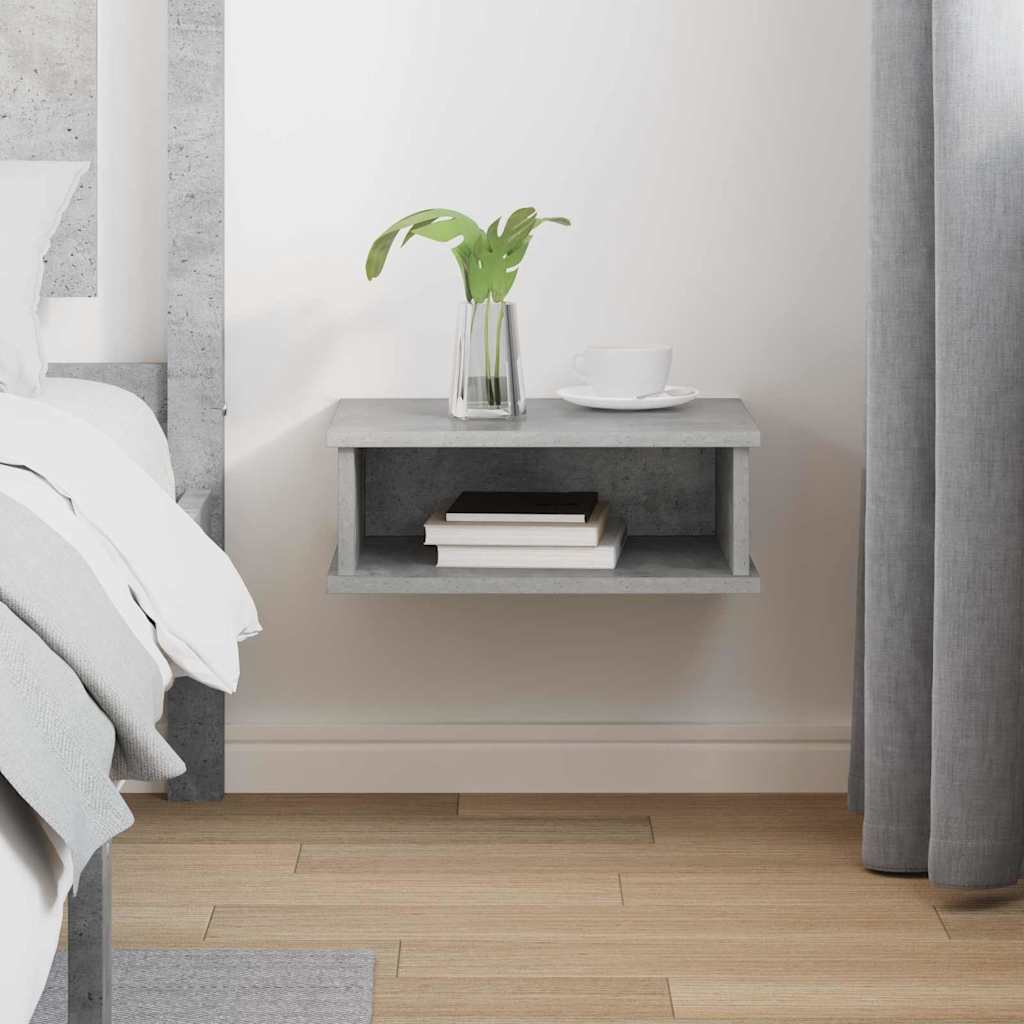 vidaXL Bedside Table Concrete Grey 40 x 31 x 15 cm Engineered Wood