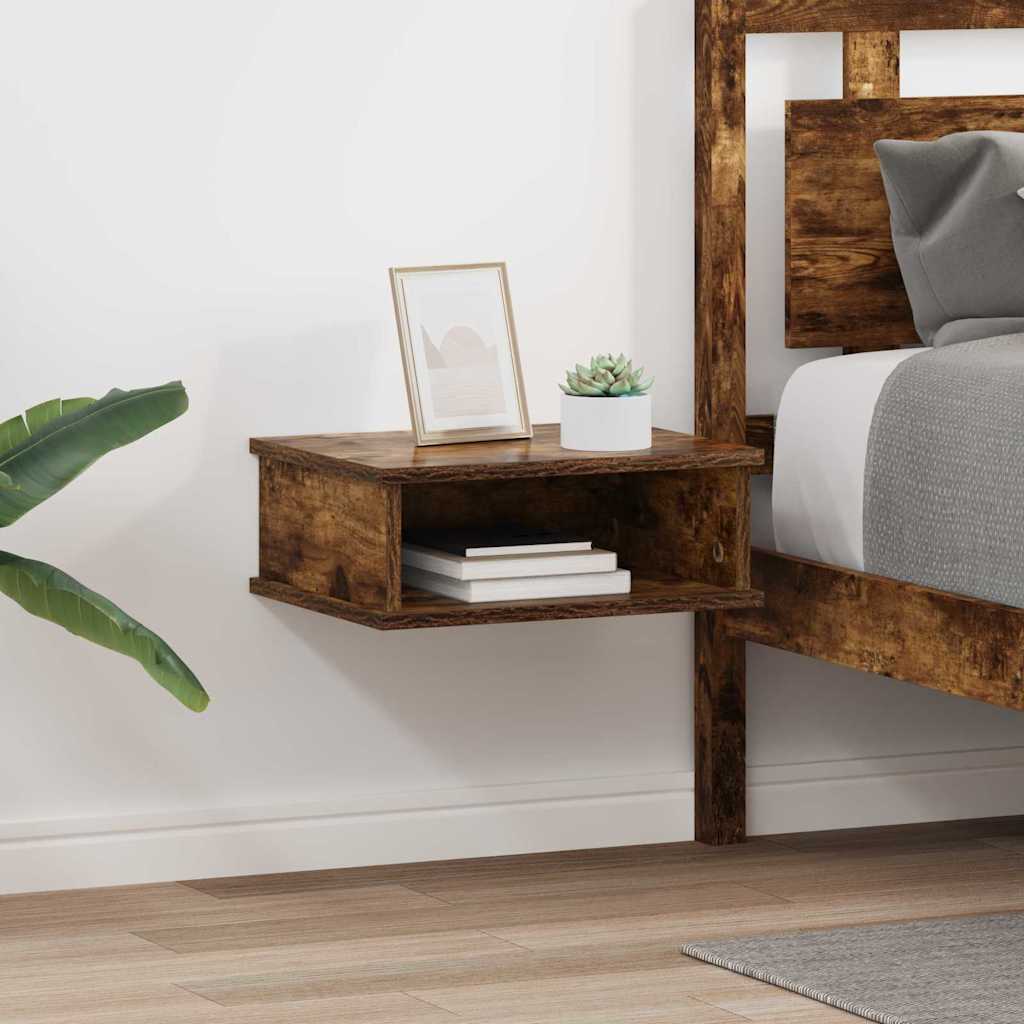 vidaXL Bedside Table 2 pcs Smoked Oak 40 x 31 x 15 cm Engineered Wood