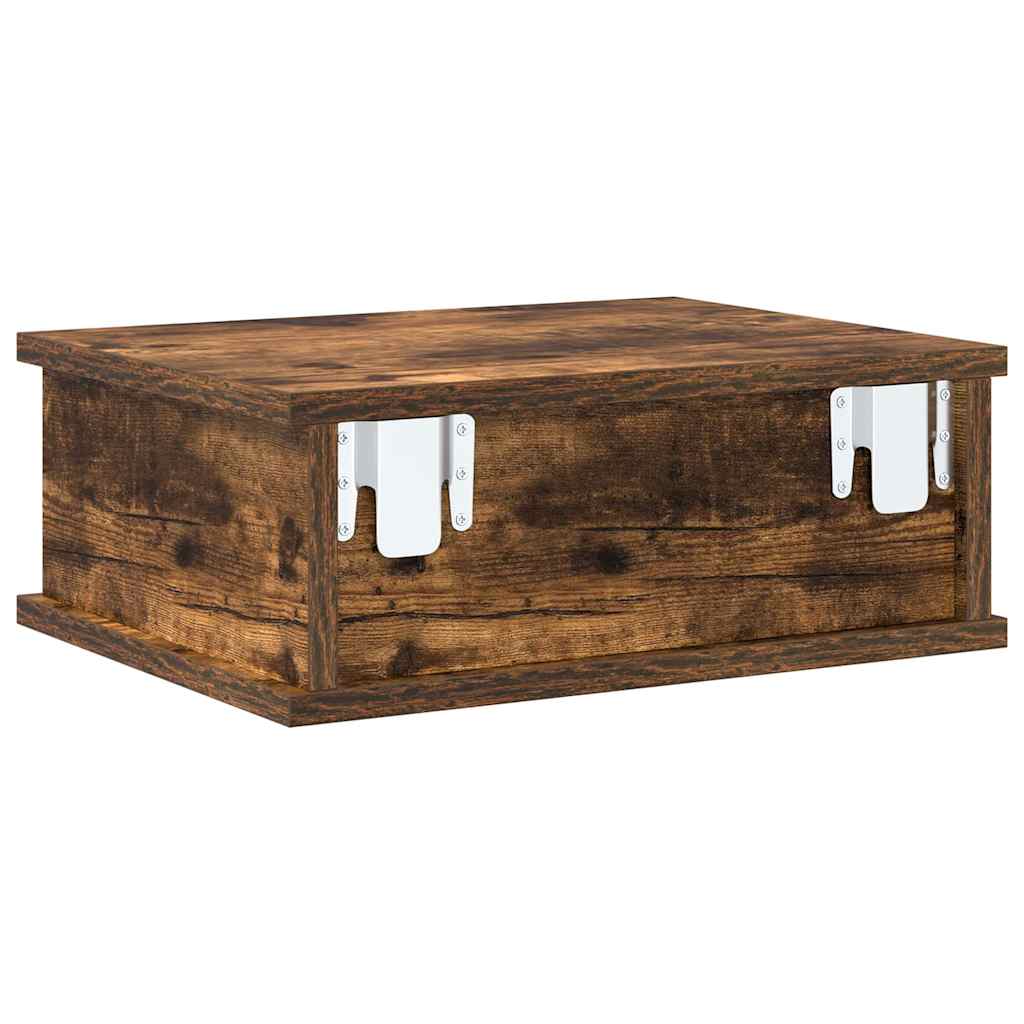 vidaXL Bedside Table 2 pcs Smoked Oak 40 x 31 x 15 cm Engineered Wood