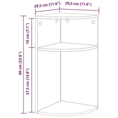 vidaXL End Table White 29.6 x 29.6 x 60 cm Engineered Wood