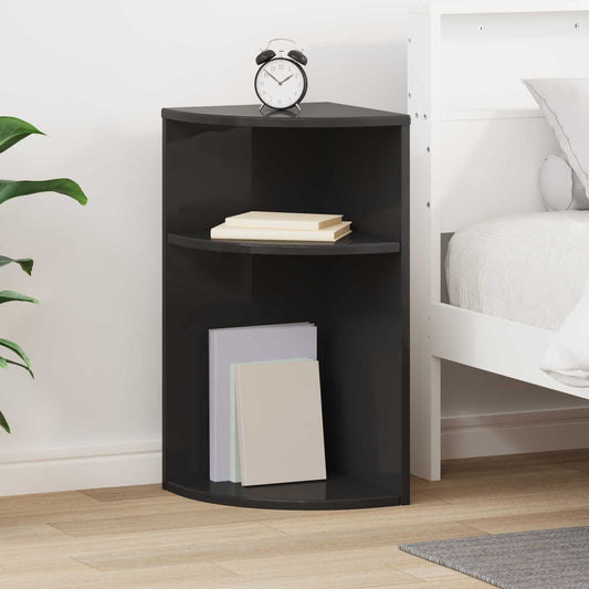 vidaXL End Table 29.5 x 29.5 x 60 cm Engineered Wood Black