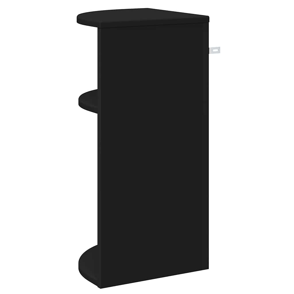 vidaXL End Table Black 29.6 x 29.6 x 60 cm Engineered Wood