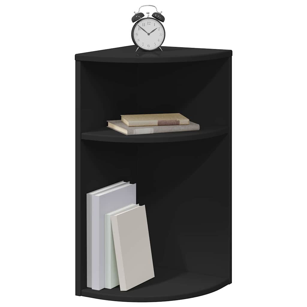 vidaXL End Table Black 29.6 x 29.6 x 60 cm Engineered Wood