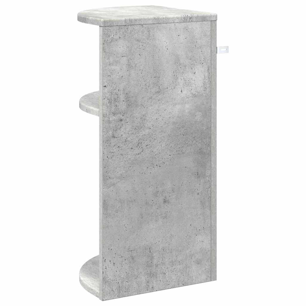 vidaXL End Table 29.5 x 29.5 x 60 cm Engineered Wood Concrete Grey