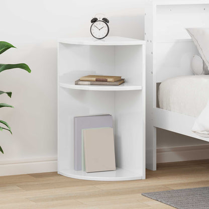 vidaXL End Table 29.5 x 29.5 x 60 cm Engineered Wood High Gloss White
