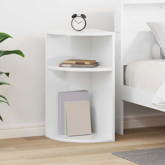 vidaXL End Table 29.5 x 29.5 x 60 cm Engineered Wood High Gloss White