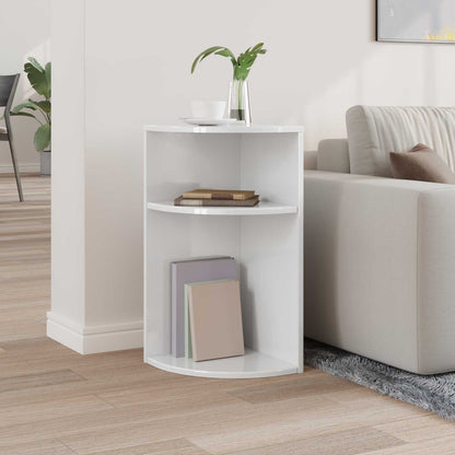 vidaXL End Table 29.5 x 29.5 x 60 cm Engineered Wood High Gloss White