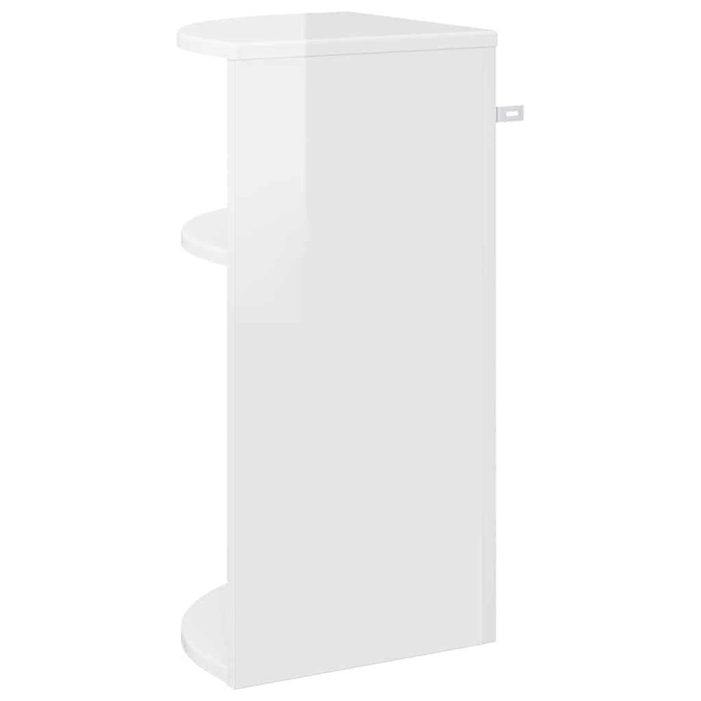 vidaXL End Table High Gloss White 29.6 x 29.6 x 60 cm Engineered Wood