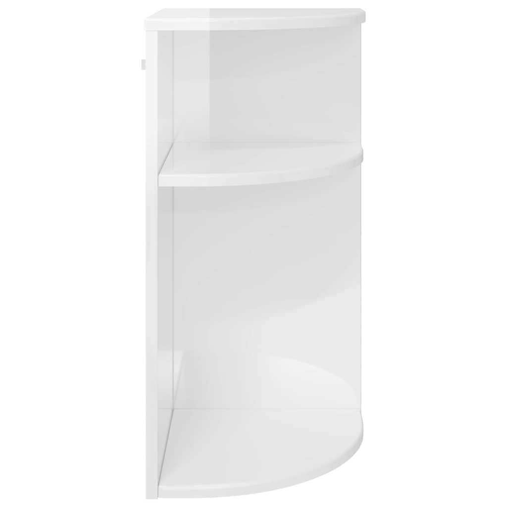 vidaXL End Table High Gloss White 29.6 x 29.6 x 60 cm Engineered Wood