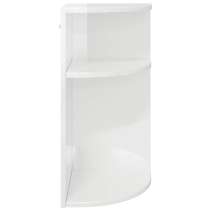 vidaXL End Table High Gloss White 29.6 x 29.6 x 60 cm Engineered Wood