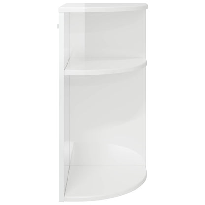 vidaXL End Table 29.5 x 29.5 x 60 cm Engineered Wood High Gloss White