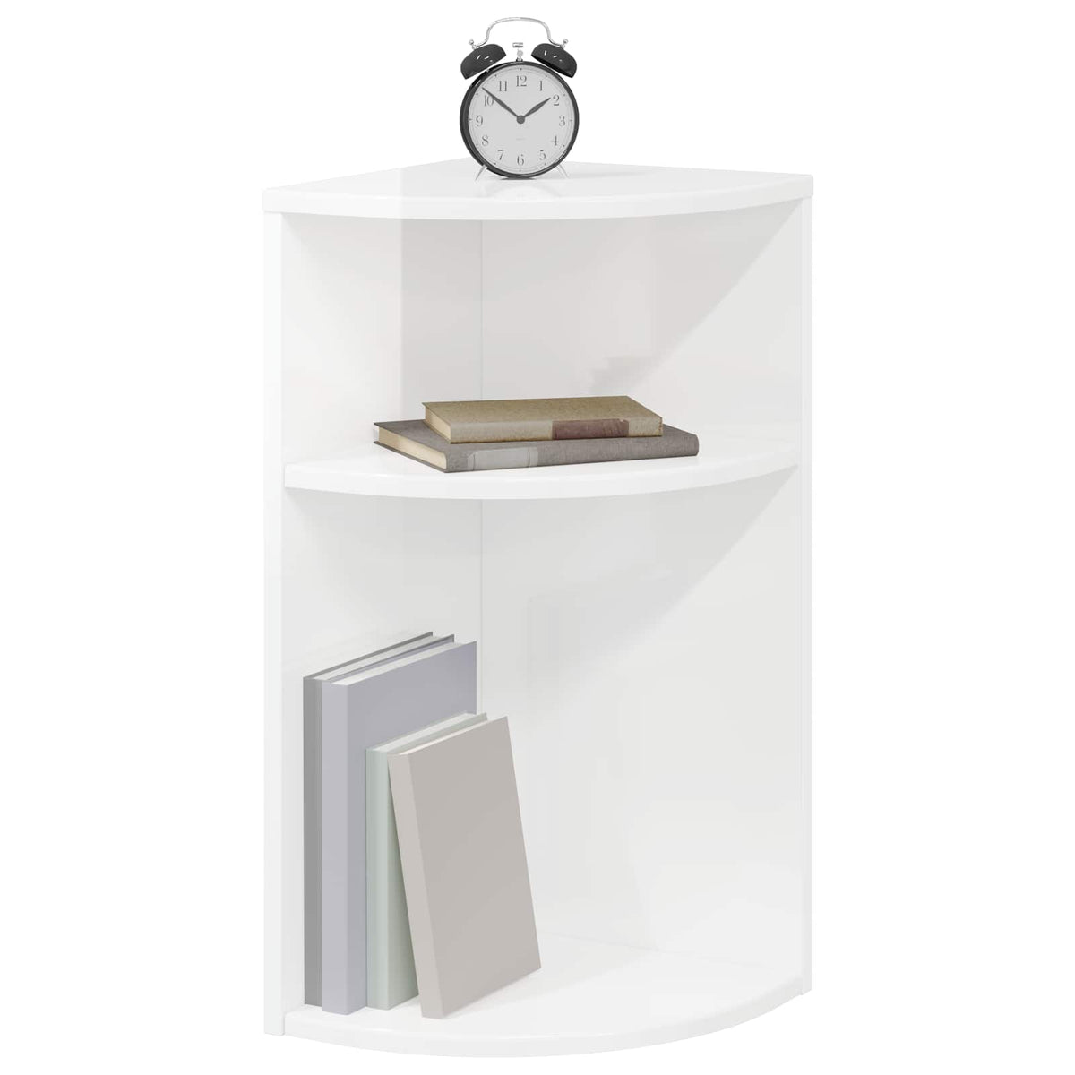 vidaXL End Table 29.5 x 29.5 x 60 cm Engineered Wood High Gloss White