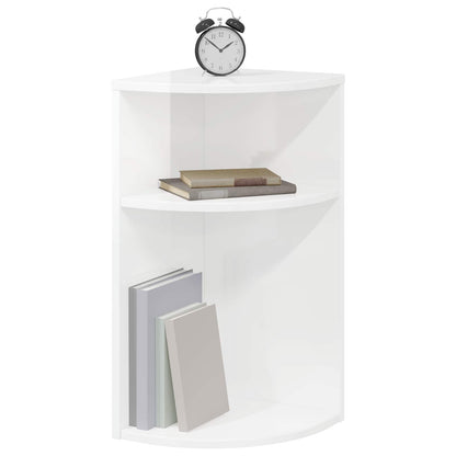 vidaXL End Table 29.5 x 29.5 x 60 cm Engineered Wood High Gloss White