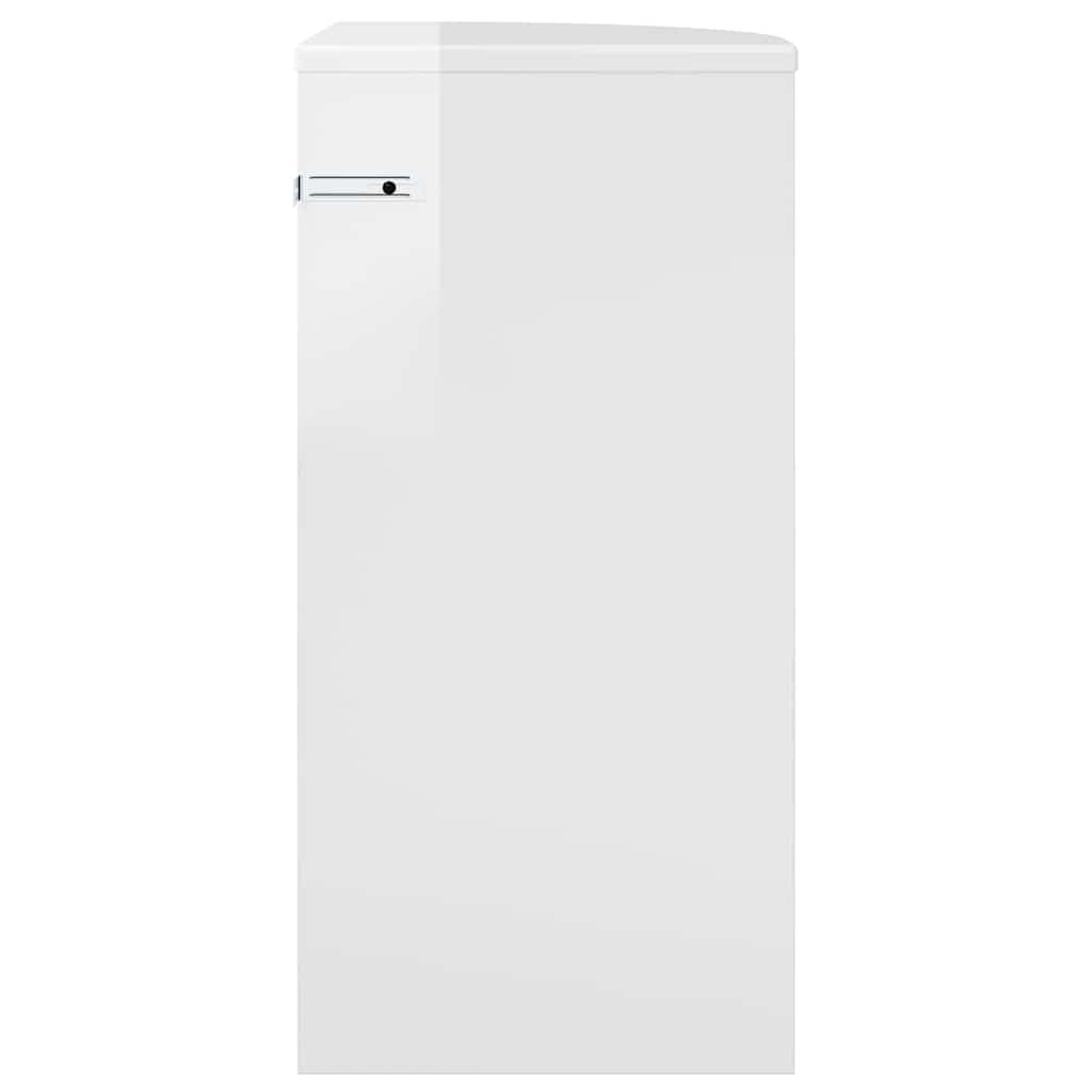 vidaXL End Table High Gloss White 29.6 x 29.6 x 60 cm Engineered Wood