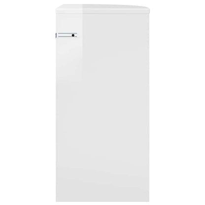 vidaXL End Table High Gloss White 29.6 x 29.6 x 60 cm Engineered Wood