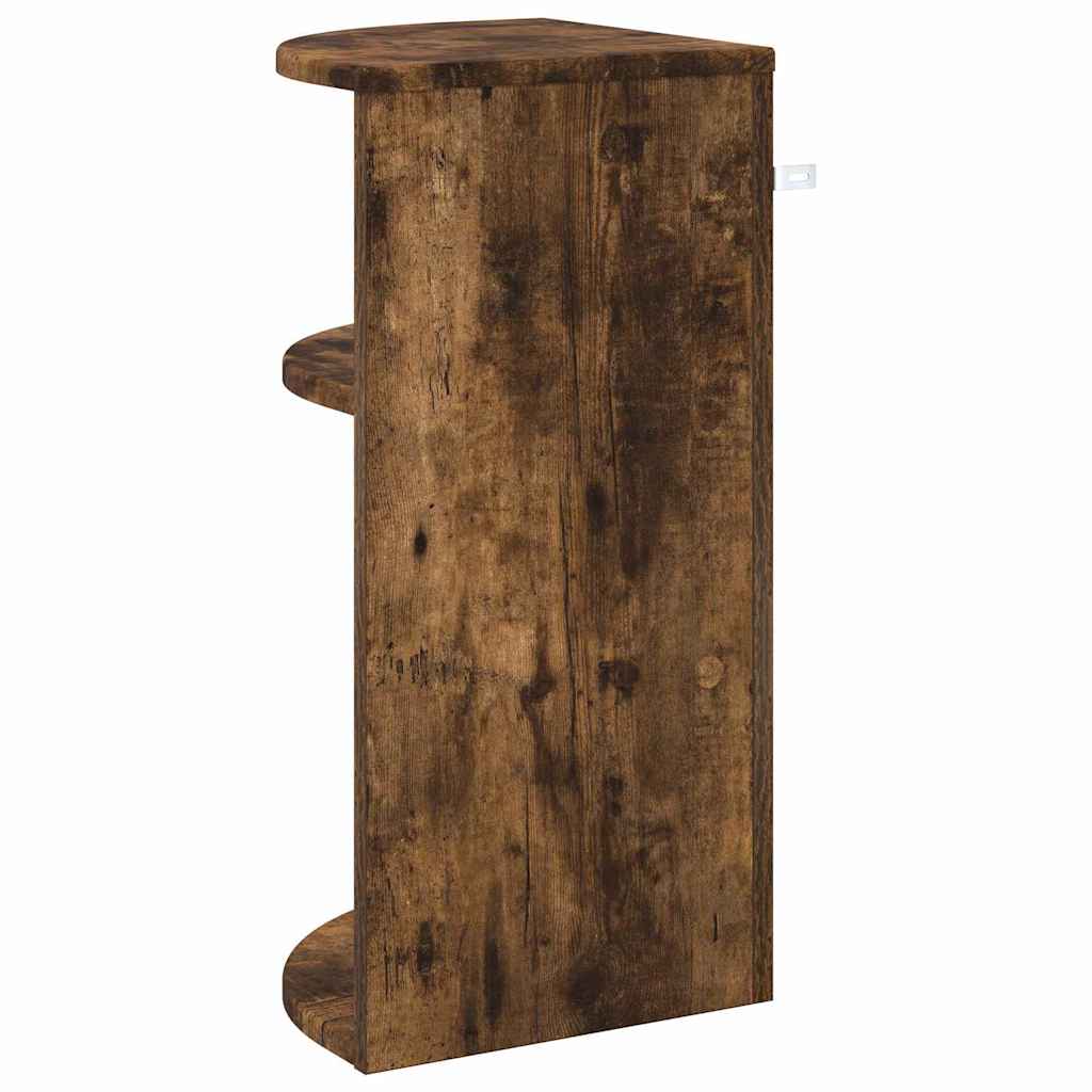 vidaXL End Table Smoked Oak 29.6 x 29.6 x 60 cm Engineered Wood