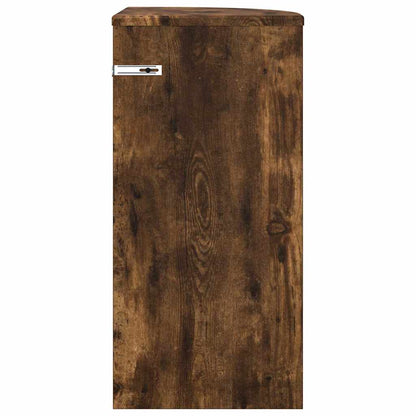vidaXL End Table Smoked Oak 29.6 x 29.6 x 60 cm Engineered Wood