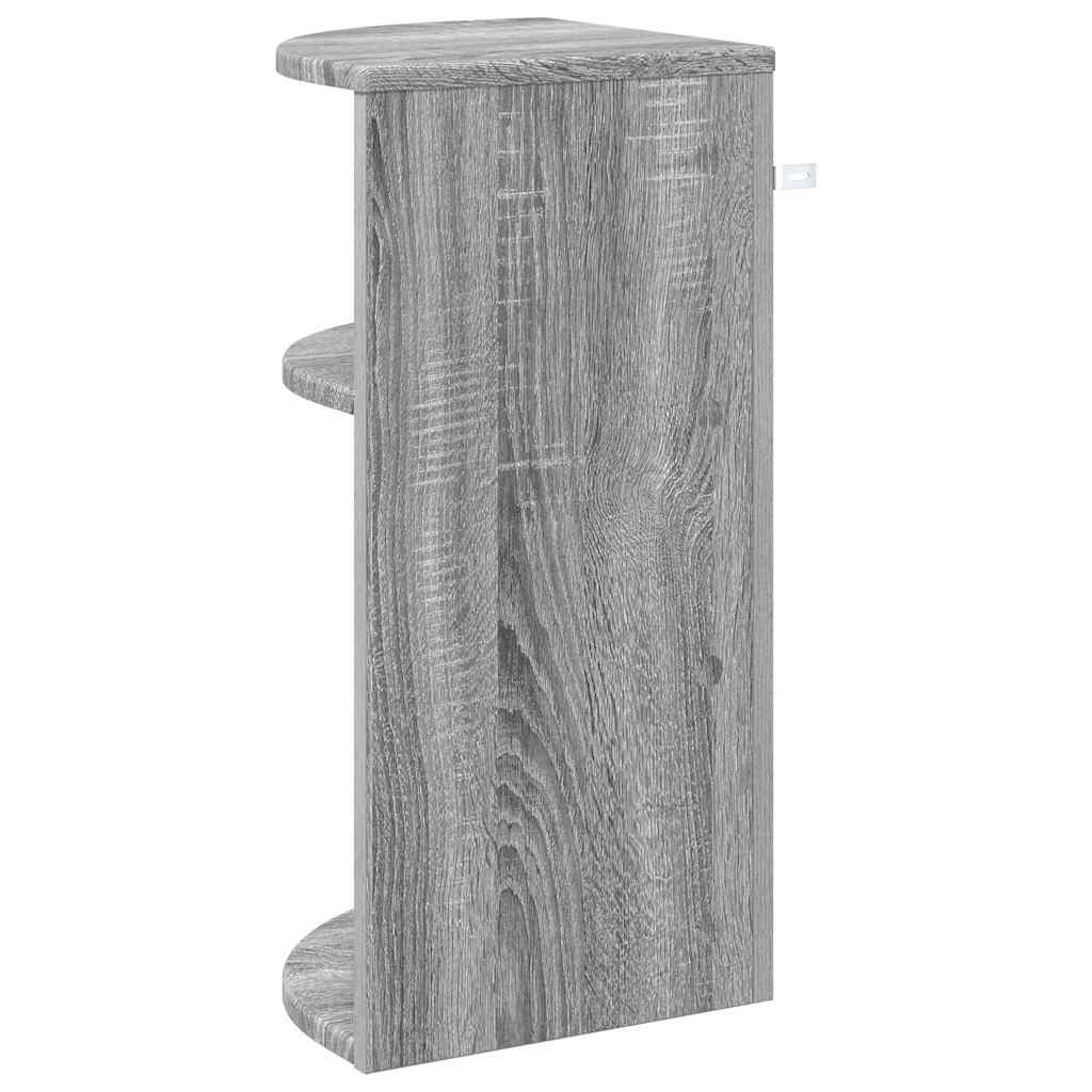 vidaXL End Table 29.5 x 29.5 x 60 cm Engineered Wood Grey Sonoma