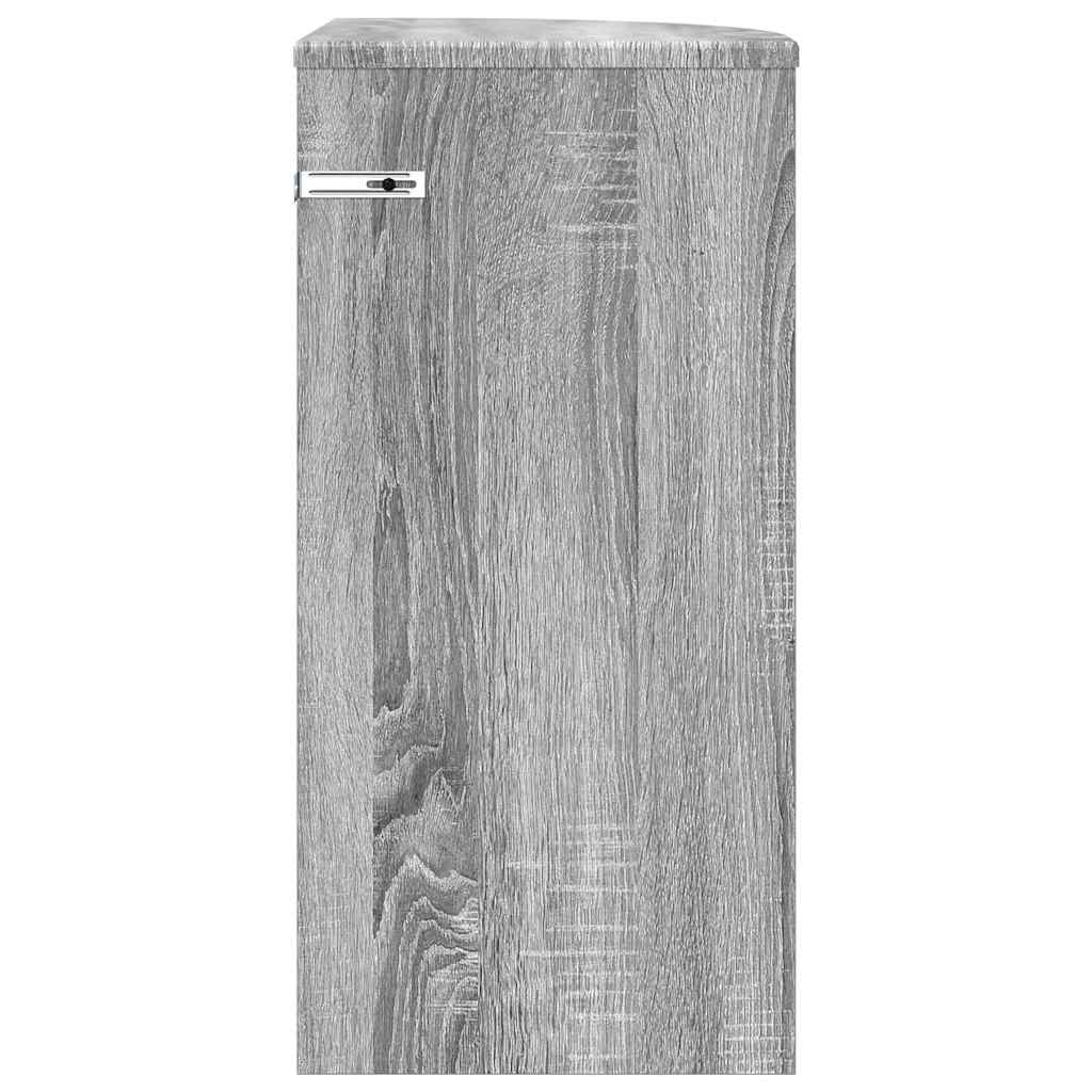 vidaXL End Table 29.5 x 29.5 x 60 cm Engineered Wood Grey Sonoma