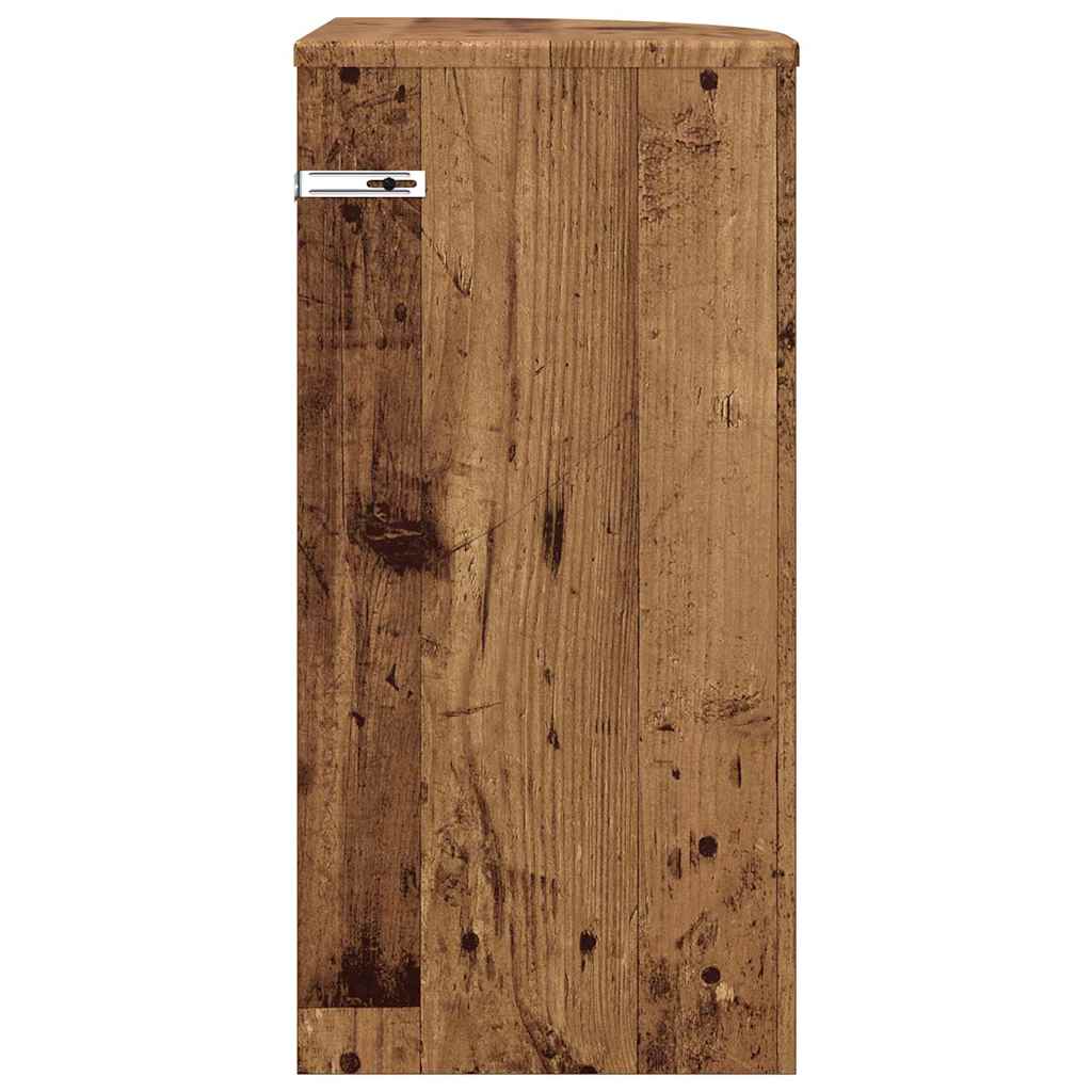 vidaXL End Table Old Wood 29.6 x 29.6 x 60 cm Engineered Wood