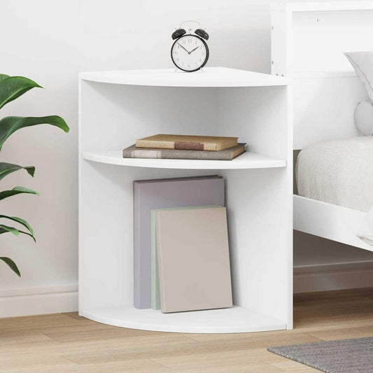vidaXL End Table White 39.7 x 39.7 x 60 cm Engineered Wood