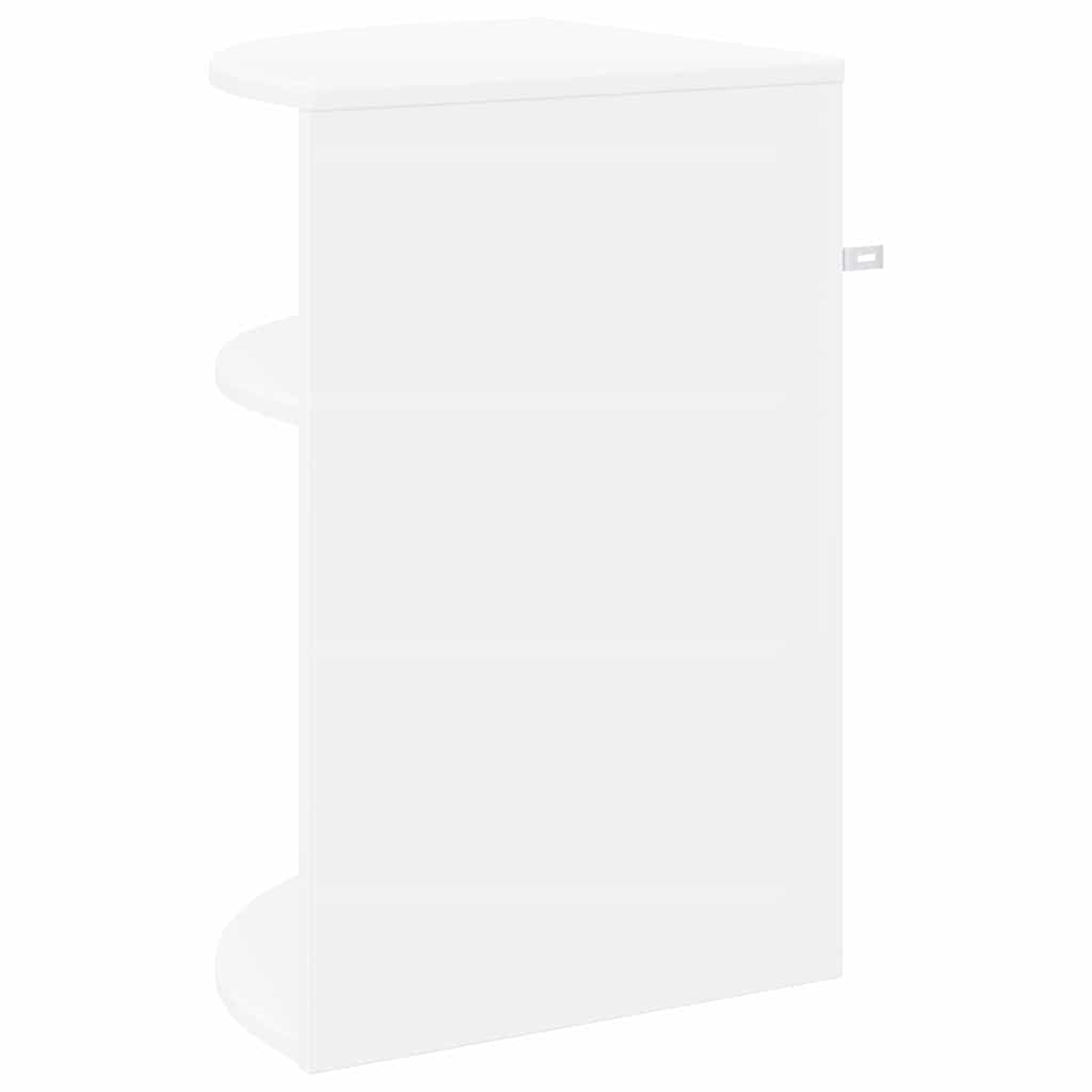 vidaXL End Table White 39.7 x 39.7 x 60 cm Engineered Wood