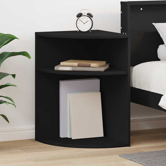 vidaXL End Table Black 39.7 x 39.7 x 60 cm Engineered Wood