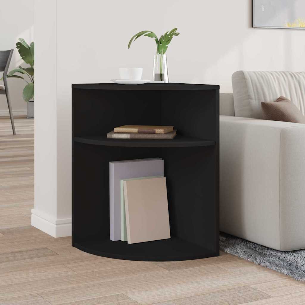 vidaXL End Table Black 39.7 x 39.7 x 60 cm Engineered Wood