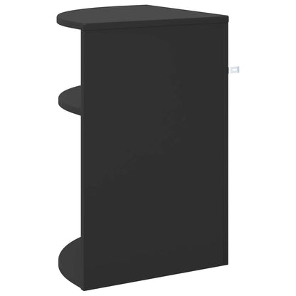 vidaXL End Table Black 39.7 x 39.7 x 60 cm Engineered Wood