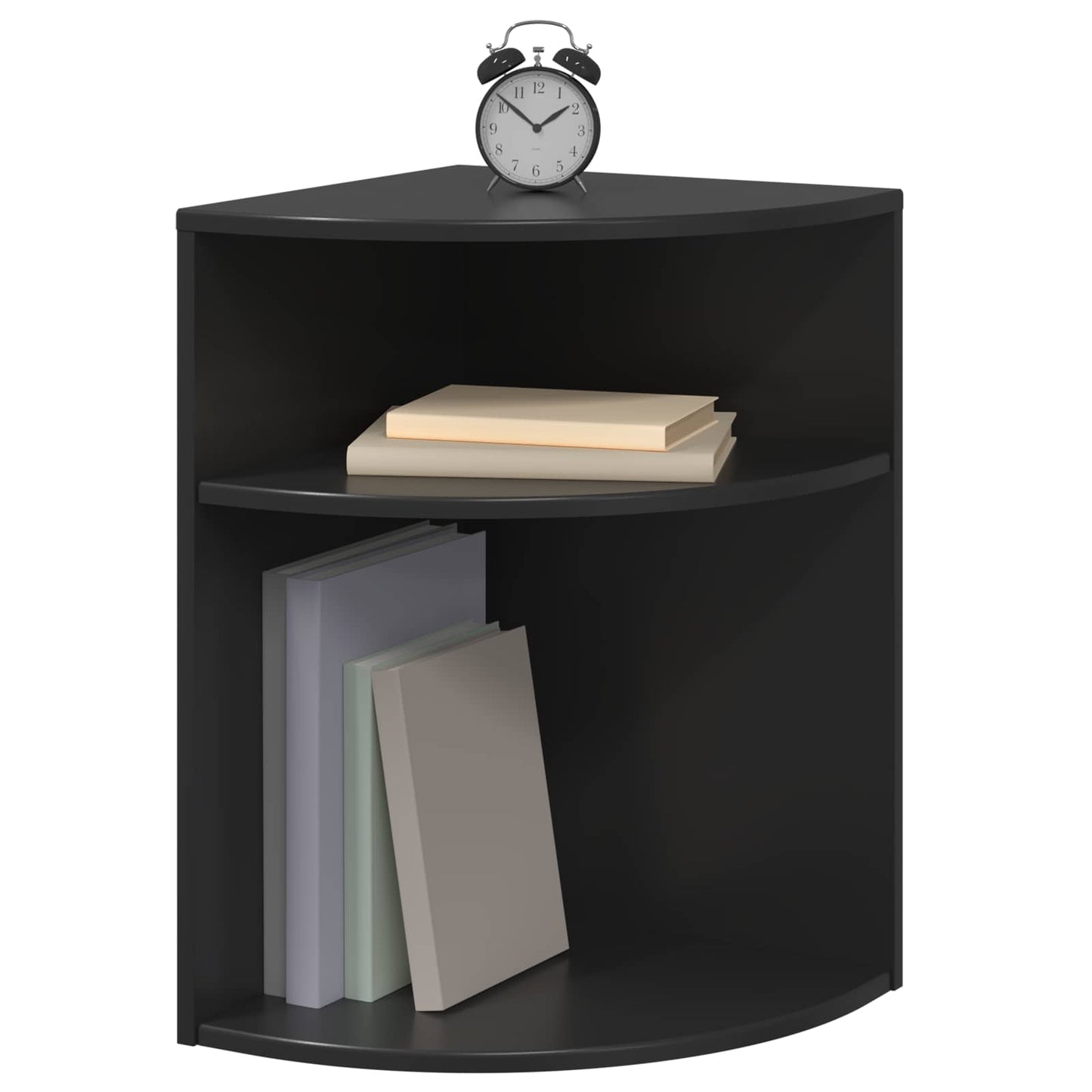 vidaXL End Table Black 39.7 x 39.7 x 60 cm Engineered Wood