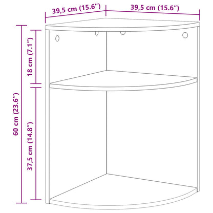 vidaXL End Table Black 39.7 x 39.7 x 60 cm Engineered Wood