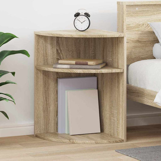 vidaXL End Table Sonoma Oak 39.7 x 39.7 x 60 cm Engineered Wood