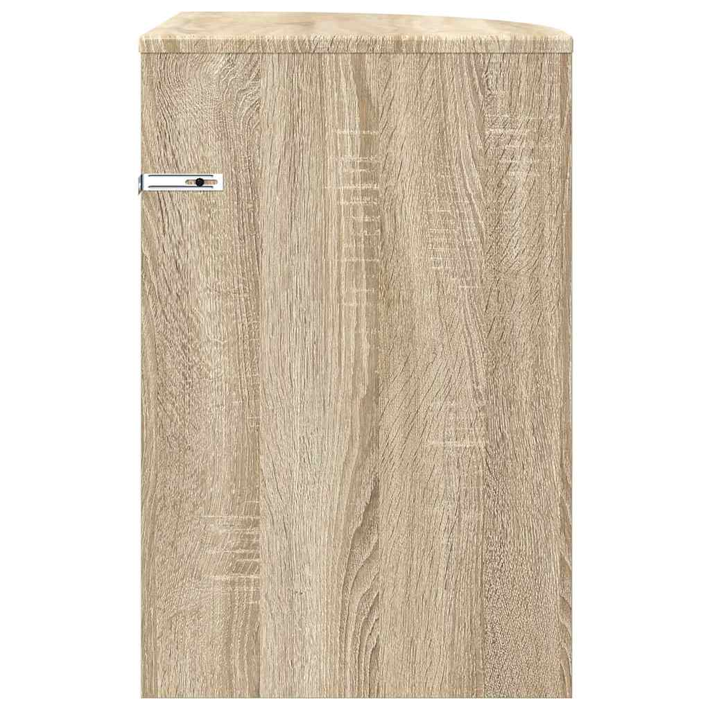 vidaXL End Table Sonoma Oak 39.7 x 39.7 x 60 cm Engineered Wood
