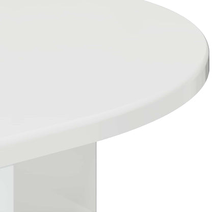vidaXL End Table 39.5 x 39.5 x 60 cm Engineered Wood High Gloss White
