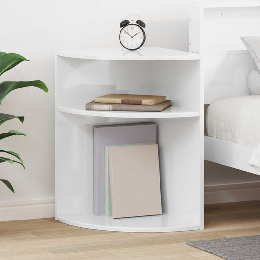 vidaXL End Table 39.5 x 39.5 x 60 cm Engineered Wood High Gloss White