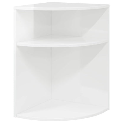 vidaXL End Table 39.5 x 39.5 x 60 cm Engineered Wood High Gloss White