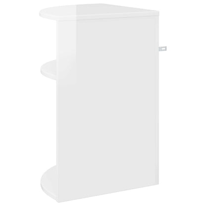 vidaXL End Table 39.5 x 39.5 x 60 cm Engineered Wood High Gloss White