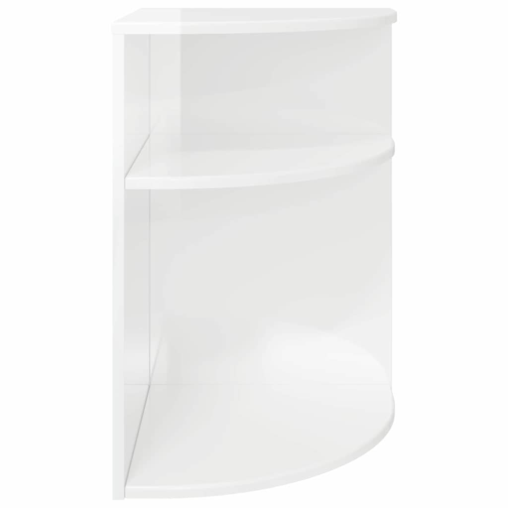 vidaXL End Table High Gloss White 39.7 x 39.7 x 60 cm Engineered Wood