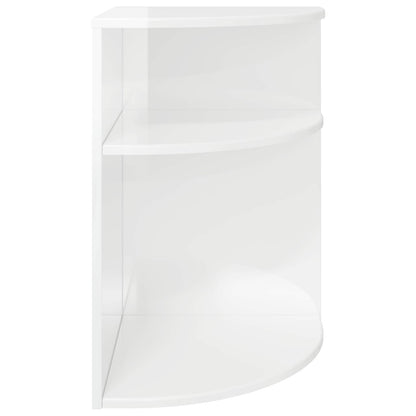 vidaXL End Table 39.5 x 39.5 x 60 cm Engineered Wood High Gloss White