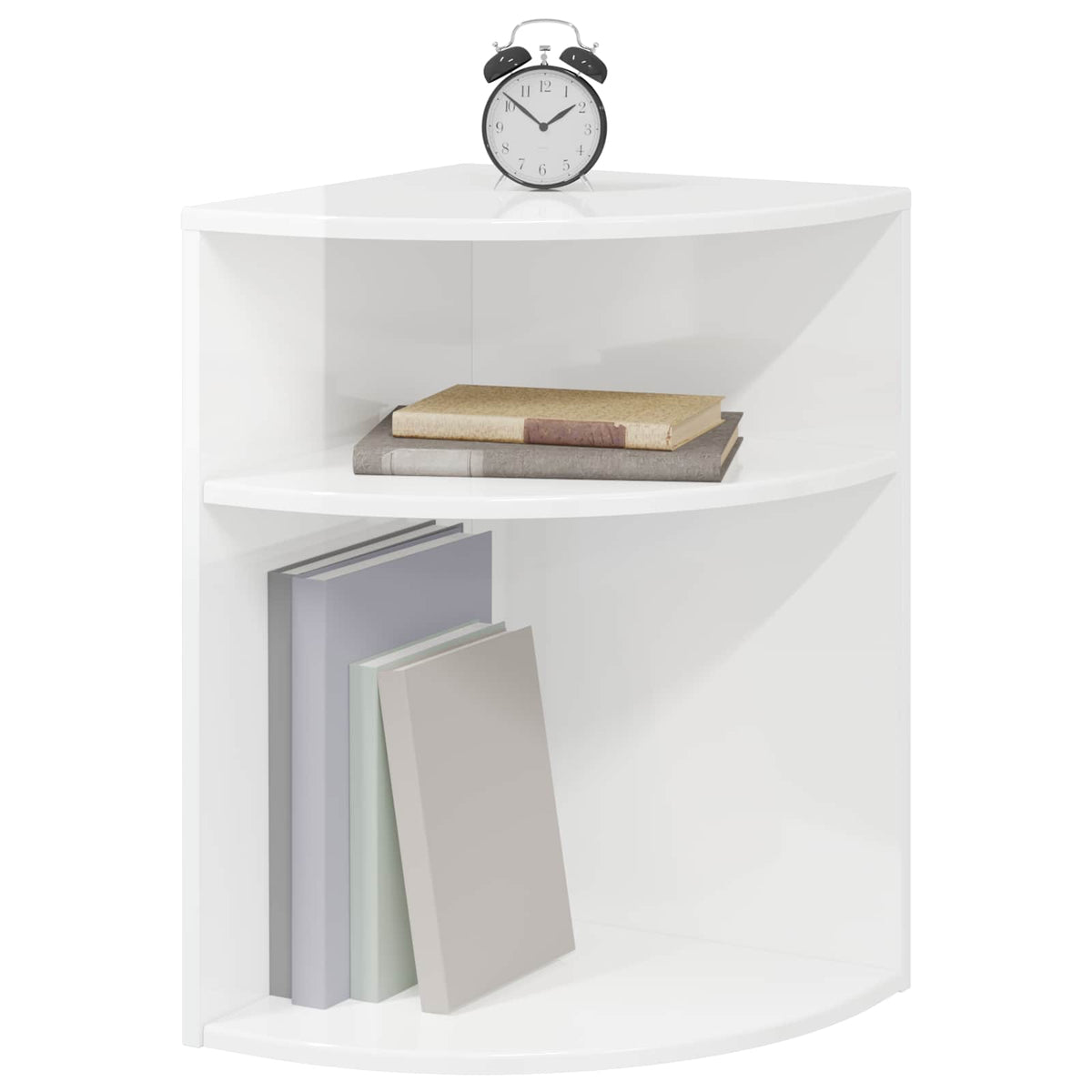 vidaXL End Table 39.5 x 39.5 x 60 cm Engineered Wood High Gloss White
