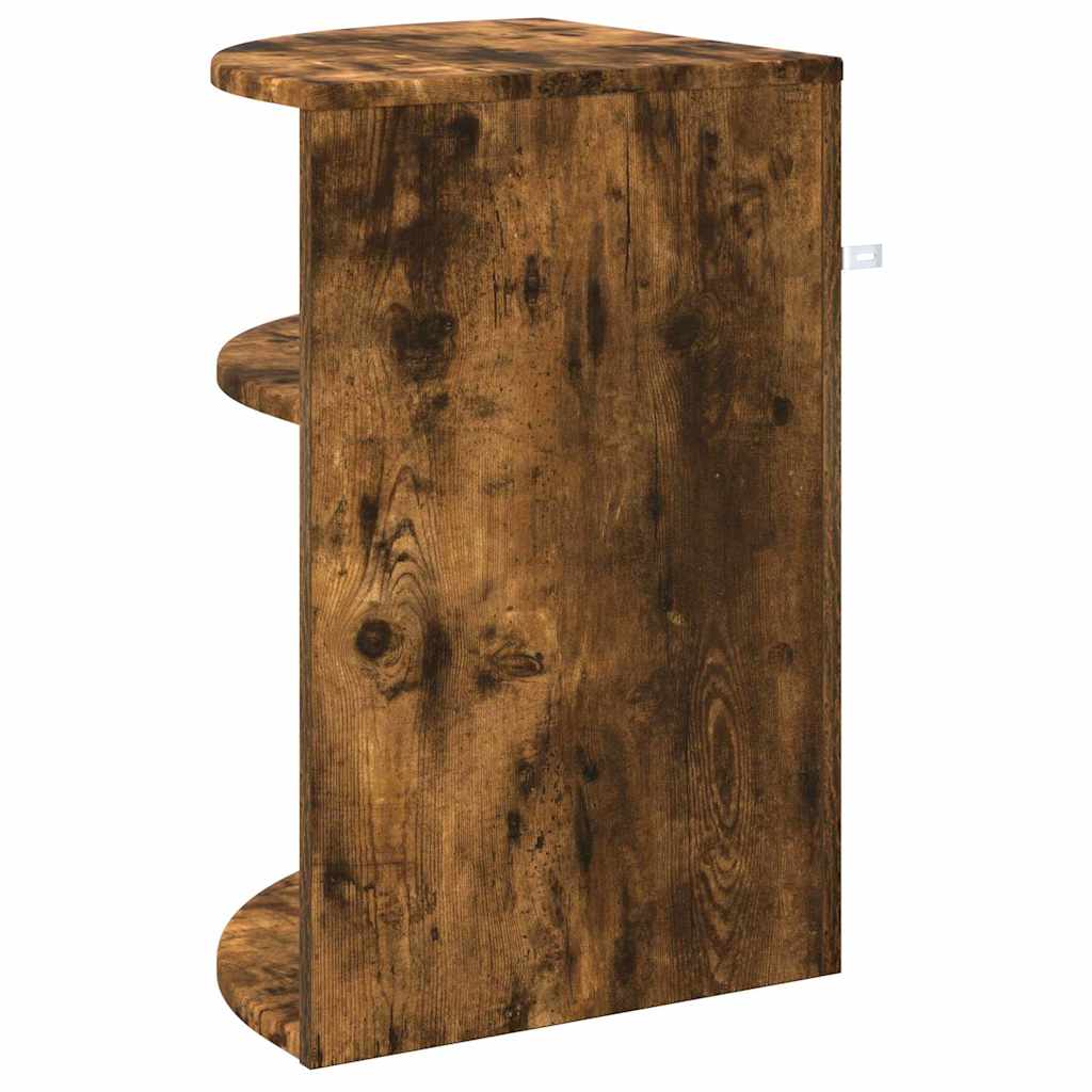 vidaXL End Table Smoked Oak 39.7 x 39.7 x 60 cm Engineered Wood