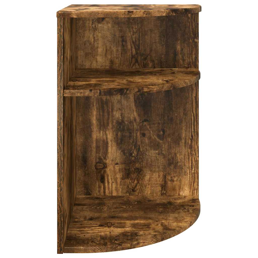 vidaXL End Table Smoked Oak 39.7 x 39.7 x 60 cm Engineered Wood