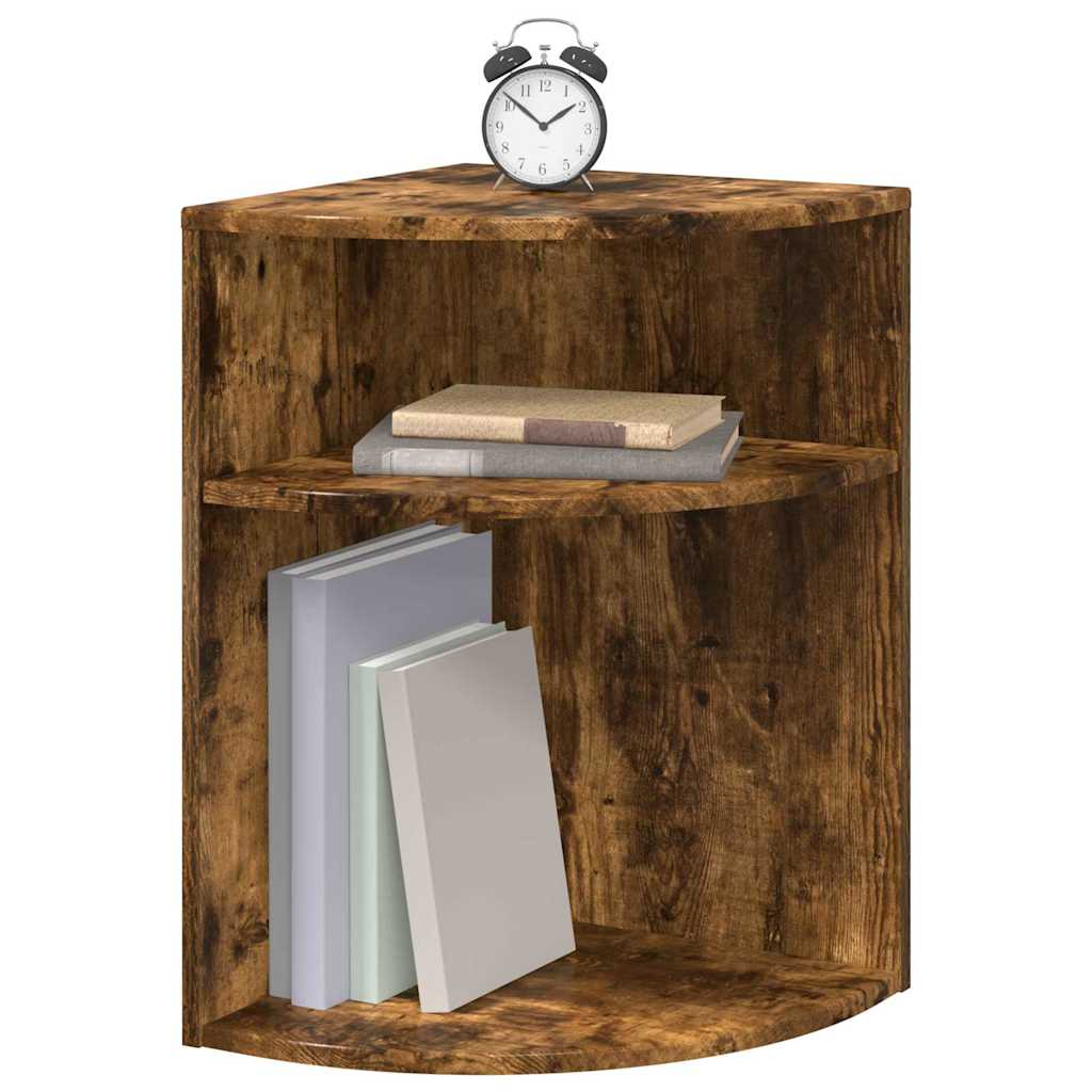 vidaXL End Table Smoked Oak 39.7 x 39.7 x 60 cm Engineered Wood